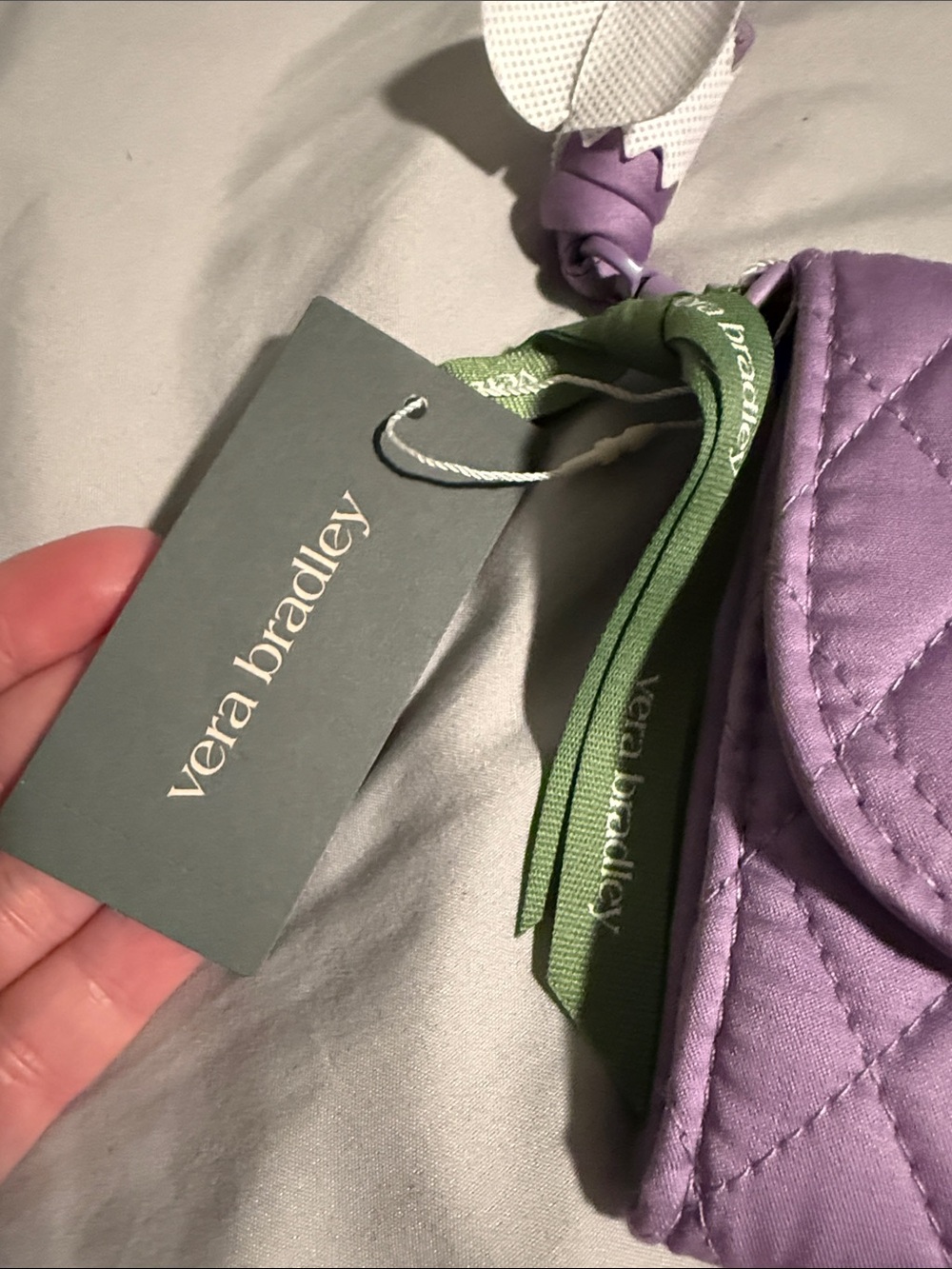 Vera Bradley Quilted Lavender Wildwood Crossbody Wallet - Picture 3 of 9